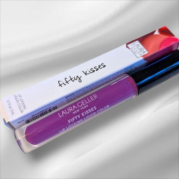NEW Rare ORCHID LOVE Laura Geller Fifty 50 Kisses Lip Locking Liquid Color - Picture 1 of 2